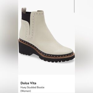 Dolce Vita Cream Studded Ankle Booties